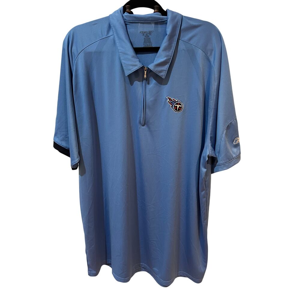 RBX Tennessee Titans Men’s 2XL Blue Zip Front Shirt Official NFL Licensed